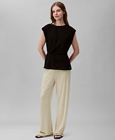 Calvin Klein Women's Twisted-Front Chiffon Top