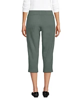 Lands' End Women's Petite Starfish Mid Rise Pull On Crop Pants