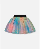 Deux par Big Girls Printed Mesh Skirt Multicolored Gummies