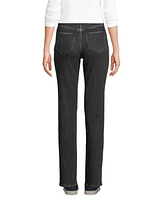 Lands' End Women's Recycled Denim High Rise Straight Leg Jeans