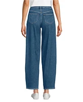 Lands' End Women's Recover High Rise Barrel Leg Ankle Jeans