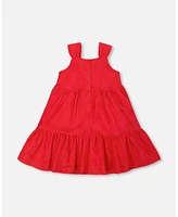 Deux par Big Girls Multi-Tiered Eyelet Dress Red