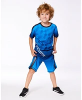 Deux par Boy Printed Athletic Top Blue And Black - Toddler|Child