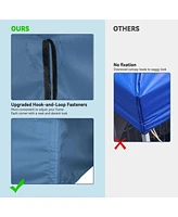 Yescom 10x10Ft UV30+ Gazebo Replacement Top for 2 Tier Outdoor Canopy Cover Patio Backyard Party Deck Blue