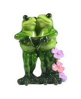 2-pc Set" Fc Design 4.75"H Frog Couple Sign of Love Figurine Statue Ornament Home Room Office Decor and Perfect Ideas for Housewarming, Holidays and