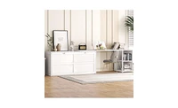 Murphy Bed with Rotating Desk for Space-Saving Living