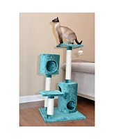 Armarkat Real Wood Cat Tree Condo House With 2 Private Condos 43" Green A4301