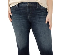 Silver Jeans Co. Plus Elyse Rolled-Cuff Cropped Denim