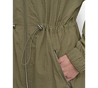 Dkny Women's Perforated Long-Sleeve Anarak Jacket