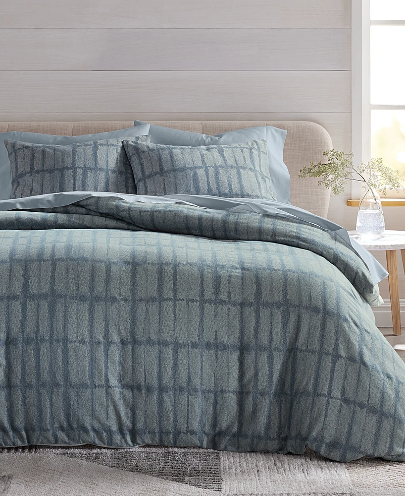 Oake Indigo Stripe 3-Pc. Comforter Set, Full/Queen, Exclusively at Macy's