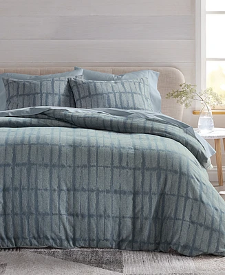 Oake Indigo Stripe 3-Pc. Comforter Set, Full/Queen, Exclusively at Macy's