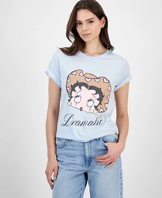 Grayson Threads, The Label Juniors' Betty Boop Cowgirl Graphic Print T-Shirt