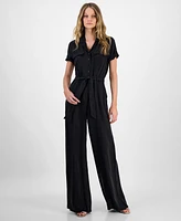 Guess Women's Nalini Button-Front Belted Jumpsuit