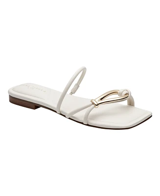 Marc Fisher Ltd Women's Mazza Square Toe Flat Sandals