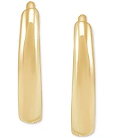 Polished Tapered Extra Small Huggie Hoop Earrings in 14k Gold, 3/8"