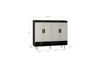 Shoe Cabinet with 4 Doors Large Modern Shoe Storage Organizer Cabinet with Adjustable Shelves for Entryway Shoe Rack Cabinet for Closet