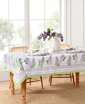 Elrene Lilac Garden Floral Rectangle Tablecloth