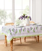 Elrene Lilac Garden Floral Rectangle Tablecloth