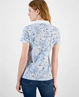 Tommy Hilfiger Women's Printed Short-Sleeve Polo Shirt