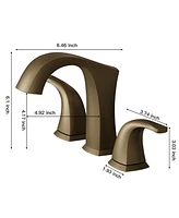 8 in. Widespread Double Handle Black Bathroom Faucet