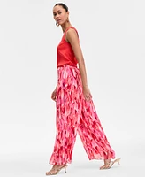 I.n.c. International Concepts Women's High-Rise Printed-Chiffon Wide-Leg Pants, Exclusively at Macy's