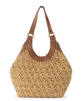 The Sak Roma Straw Small Shopper Tote Bag