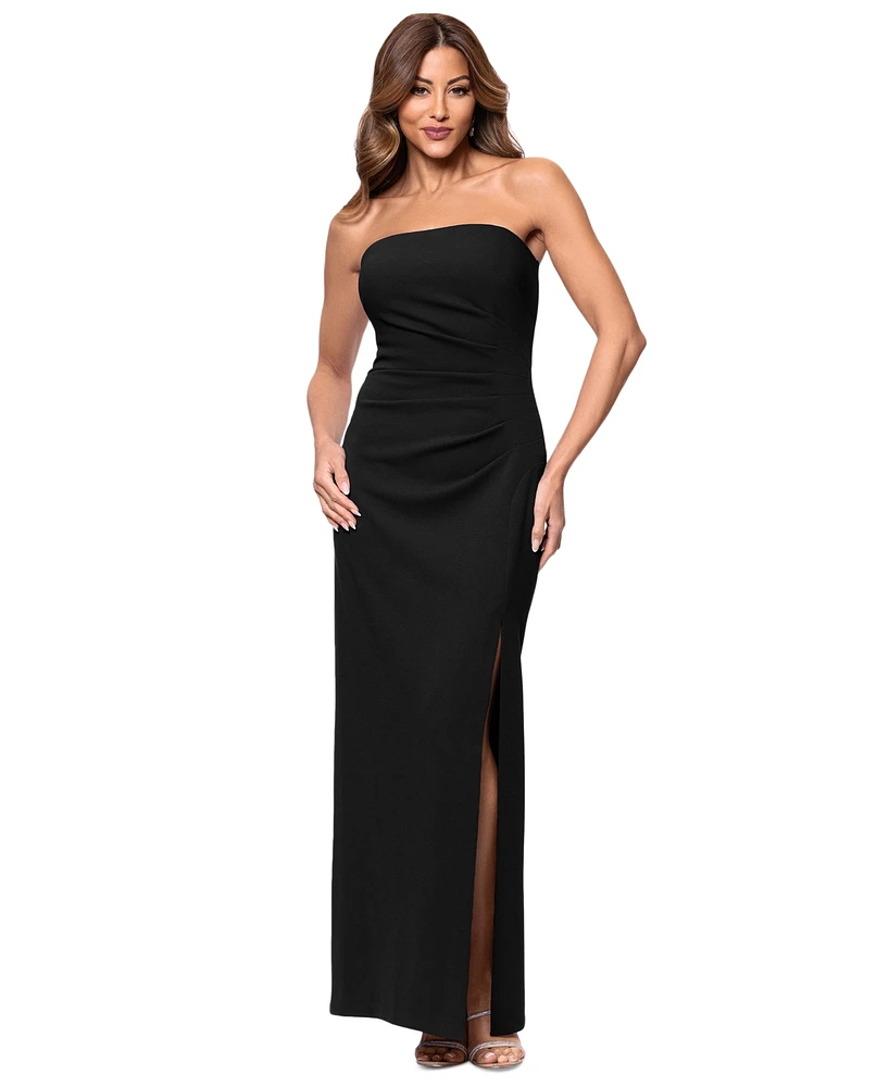 Xscape Women's Ruched Strapless Gown