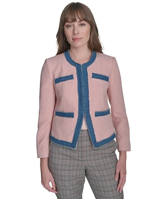 Tommy Hilfiger Women's Collarless Open-Front Blazer