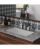 8 in. Widespread Double Handle Black Bathroom Faucet