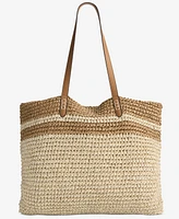 Style & Co Extra-Large Shell Straw Tote, Exclusively at Macy's