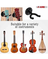 5 Core Guitar Wall Mount, Black Guitar Wall Hanger| 3 Pieces Guitar Hanger| V-Shaped Secure and Sturdy Guitar Holder Wall Mount| Guitar Accessories fo