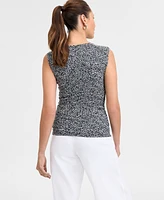 I.n.c. International Concepts Women's Printed Mesh Sleeveless Top, Exclusively at Macy's