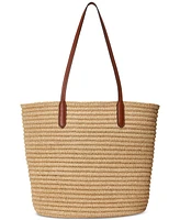 Lauren Ralph Straw Brie Tote Bag