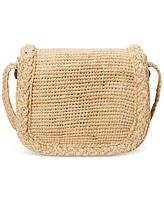 Lauren Ralph Lauren Raffia Small Colbie Messenger Crossbody