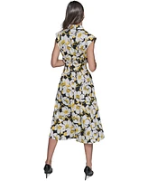 Karl Lagerfeld Paris Women's Floral-Print Shirtdress