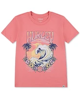 Hurley Big Girls Sunset Tide Graphic Cotton T-Shirt