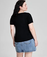 And Now This Trendy Plus Short-Sleeve Sweater, Exclusively at Macy's