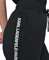 Karl Lagerfeld Paris Women's Scuba Logo-Tape Joggers