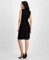 Kasper Women's Empire-Seam Scalloped-Lace Sheath Dress
