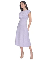 Calvin Klein Women's Tweed A-Line Midi Dress