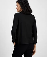 Kasper Women's Lurex A-Line 3/4-Sleeve Cardigan