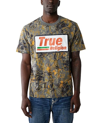 True Religion Men's Buddga Camo Logo Graphic T-Shirt