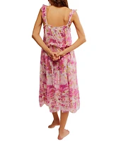 Free People Women's Moon Phase Printed Midi Nightgown