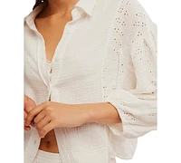 Free People Women's Full Bloom Eyelet Sleep Shirt