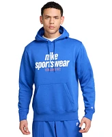 Nike Club Men's Fleece Long Sleeve Logo Graphic Hoodie