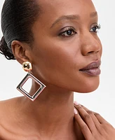 I.n.c. International Concepts Two-Tone Triangle Statement Earrings, Exclusively at Macy's