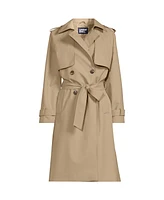 Lands' End Women's Plus Squall Waterproof Modern Trench Raincoat