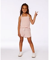 Deux par Toddler Girls Crinkle Short Light Old Pink - Toddler|Child