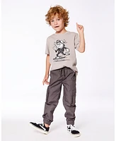 Deux par Baby Boys Parachute Cargo Pocket Jogger Pants Dark Gray