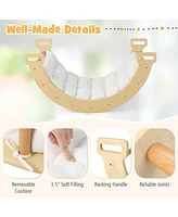 2-in-1 Arch Rocker with Soft Cushion for Toddlers